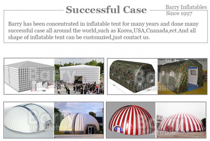 Druk cyfrowy Blow Up Event Shelter 10m Biały hermetyczny nadmuchiwany namiot ratowniczy 1