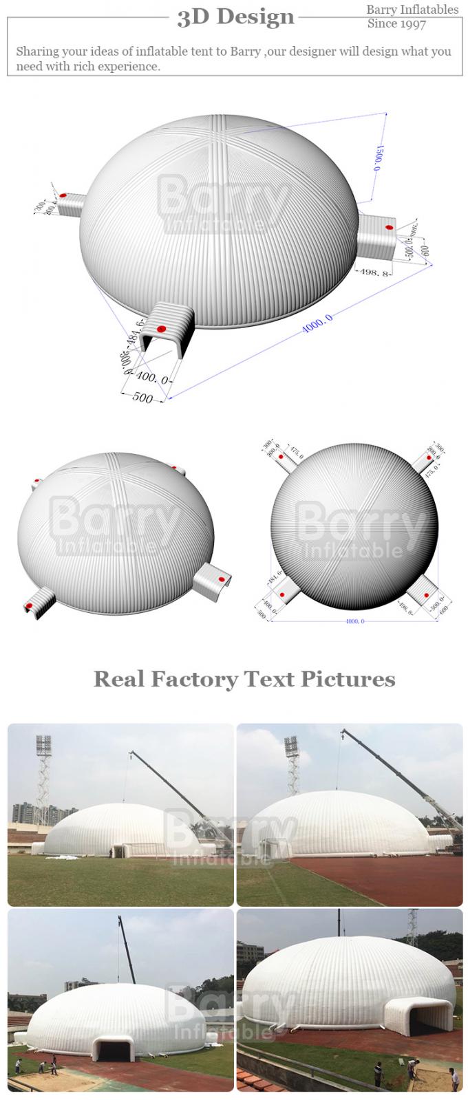 Druk cyfrowy Blow Up Event Shelter 10m Biały hermetyczny nadmuchiwany namiot ratowniczy 0