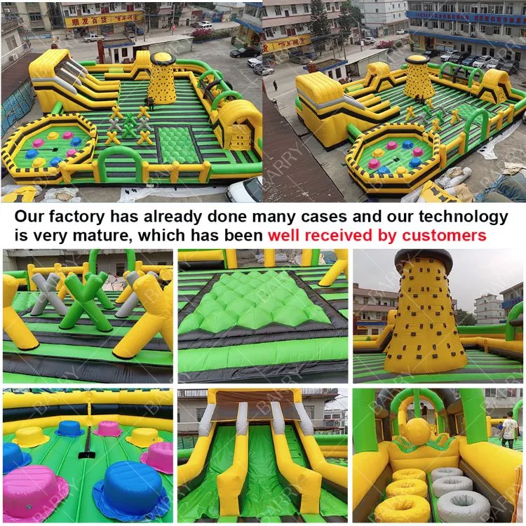 Zabawny szalony jazdę Park rozrywki Gry zwierzęce Bg Wydręczyciel Tor przeszkód Sliding Puffable Park rozrywki 5