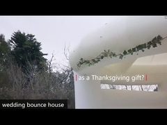 Biały skok ślubny Pvc Zamek z przesuwką i kulką