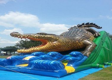 Aligator wodoodporny Comercial Outdoor Wet Kids Inflatable Slide PVC Plandeka