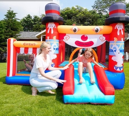 Outdoor Backyard 0,55 mm PVC Nadmuchiwany zamek i zjeżdżalnia dla małych dzieci