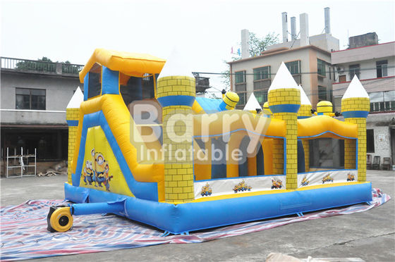 Outdoor Kids  Nadmuchiwany dmuchany zamek ze ślizgawką plandekową 0,55 mm z PCV