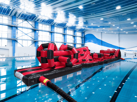 Komercyjny ciepło zamknięte podwójne pasy 15M Whirligig basen pływający Aqua Run