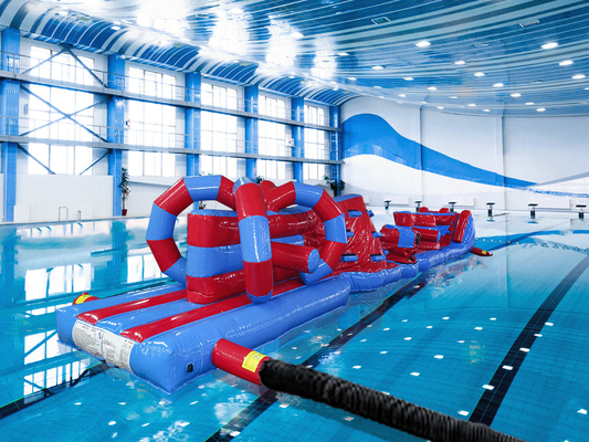 Komercyjny ciepło zamknięte podwójne pasy 15M Whirligig basen pływający Aqua Run