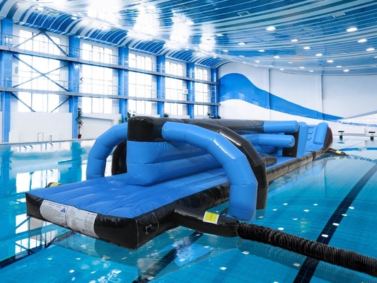 Nawierzchnia przeszkód dla basenu 13M Czarny i niebieski Twin Track Basen Nawierzchnia nawierzchnia