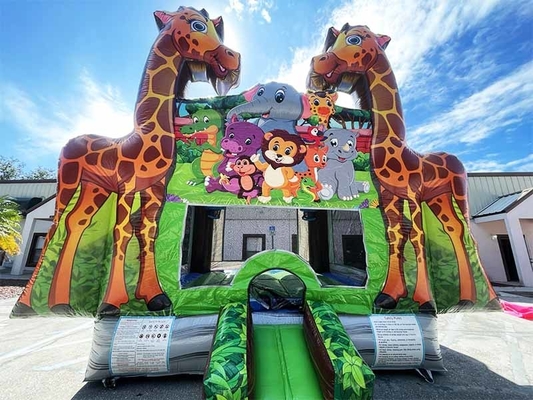 Logo Custom Giraffe Bounce House For Party Wypożyczalnia