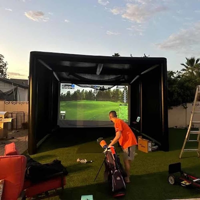 Zapełnione zewnętrznym treningiem golfowym uderzające klatki ekranu nafalowy namiot symulator golfa dla sportu
