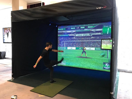 Zapełnione zewnętrznym treningiem golfowym uderzające klatki ekranu nafalowy namiot symulator golfa dla sportu