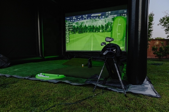 Wysokiej jakości namiot do golfa podgrzewany na powietrze podgrzewany na powietrze w pomieszczeniach wnętrza podgrzewany na powietrze Golf Sport Simulator Room Podgrzewany na powietrze Golf Hitting Cage