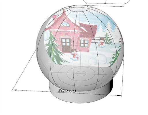 3m Dekoracja klubu nocnego Świąteczny jasny śnieżny globus namiot napełniający dom Mikołaja Santa Grotto Oxford Chirstmas Bubble Tent