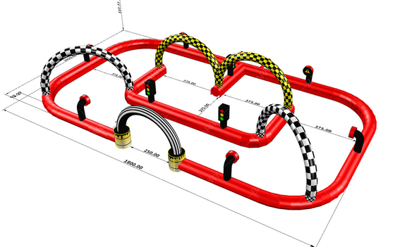Niestandardowy komercyjny pływający tor wyścigowy Go Kart pływający zderzak samochodowy Arena