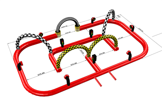 Niestandardowy komercyjny pływający tor wyścigowy Go Kart pływający zderzak samochodowy Arena