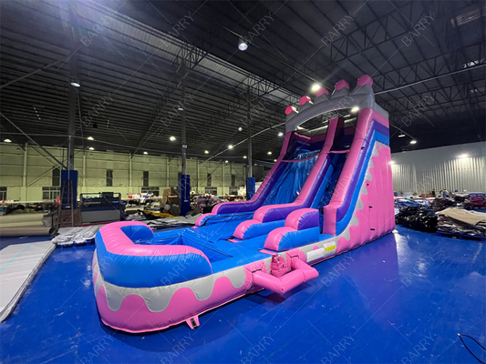 8.4x3.6x6m Custom Jumper Bouncy Kids Pink Princess Nadmuchane suwaky wodne na imprezę
