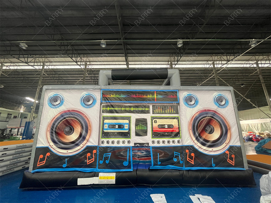 Interaktywny Dysk Tańczący Dworzec Dorośli Boom Box Skakanie Zamek Retro Boombox Bouncer Na imprezę