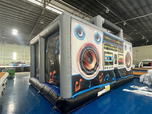 Interaktywny Dysk Tańczący Dworzec Dorośli Boom Box Skakanie Zamek Retro Boombox Bouncer Na imprezę