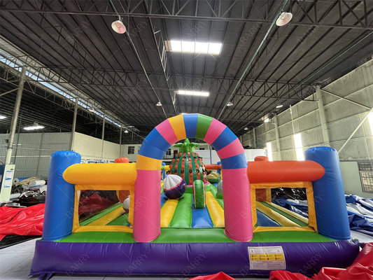 /Wykonane na zamówienie /Szczyt przeszkód /Fruit Inflatable Theme Park With Pineapple Climbing Wall /Na wynajem na imprezę