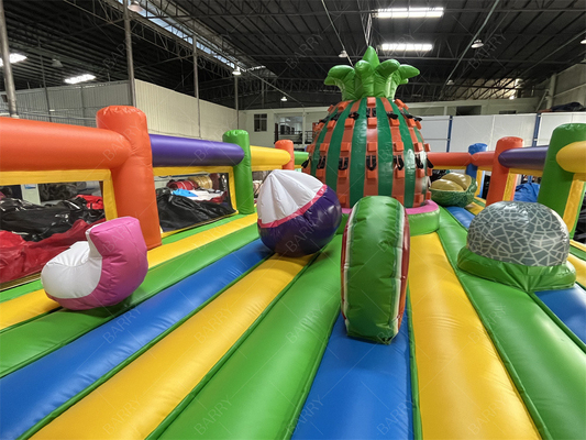 /Wykonane na zamówienie /Szczyt przeszkód /Fruit Inflatable Theme Park With Pineapple Climbing Wall /Na wynajem na imprezę