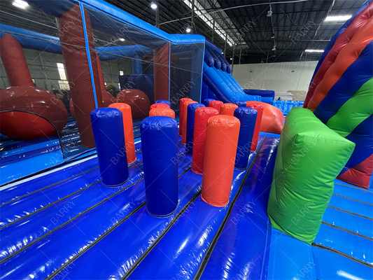 Komercyjny park rozrywki z dużą piłką przeszkody bounce indoor bounce playground disco bounce basketball hoop
