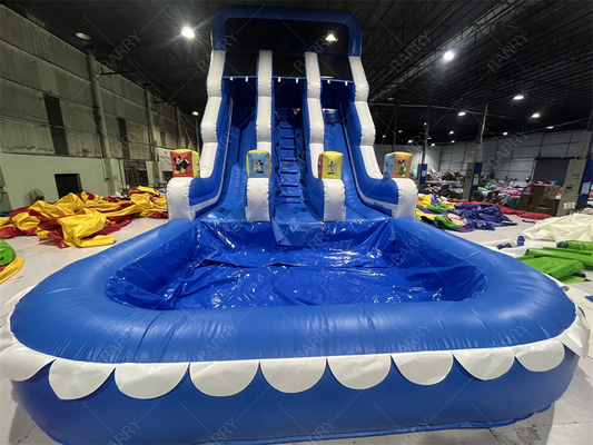 Park rozrywki ogród na zewnątrz duży dziecięcy podwójny zjeżdżalnik wodny dla nastolatków podwórko