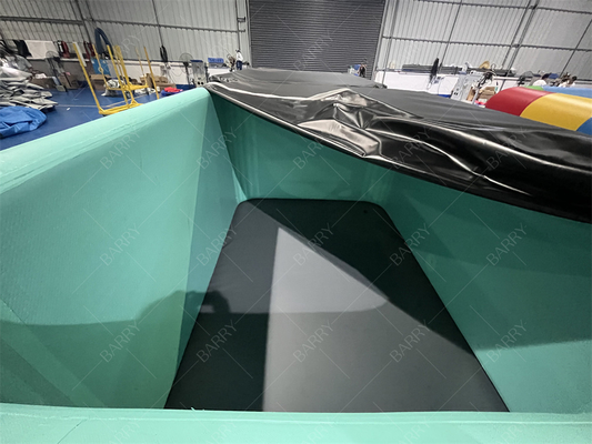 Komercyjny kolorystyczny kolor Pvc Dwf dla dzieci Basen z pokrywą Nadmuchany basen Drop Stitch Tkanina basen wodny