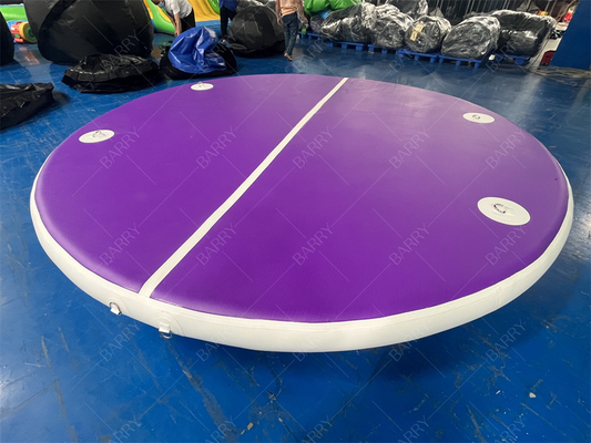 Drop Stitching PVC Okrągła Rura Fioletowa Nadmuchiwany Dok Zabawki Wodne Do Basenów Jezior