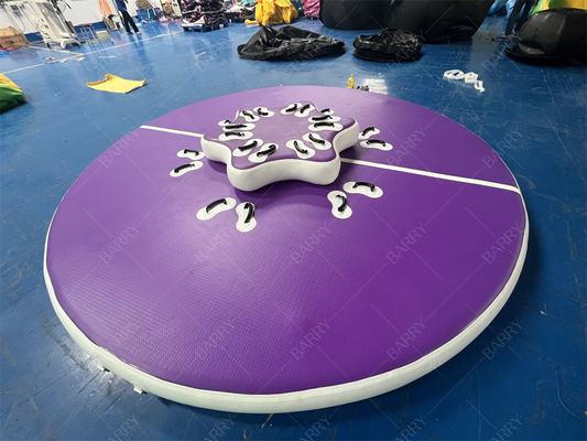 Drop Stitching PVC Okrągła Rura Fioletowa Nadmuchiwany Dok Zabawki Wodne Do Basenów Jezior