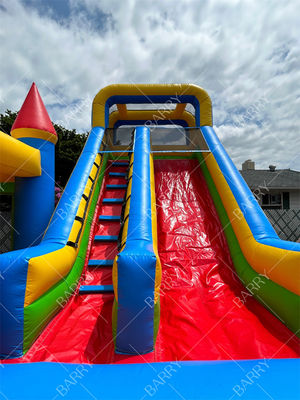 Zamek dmuchany z niestandardowym motywem, wykonany z plandeki PVC, zjeżdżalnia, zamek do skakania dla dzieci