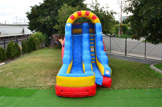 Komercyjny 15ft podwójny tobogan z dużym basenem Wodny tobogan dla dzieci