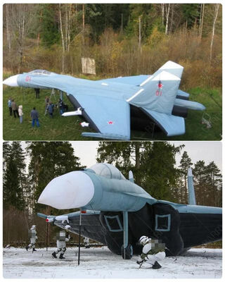 Dron zwiadowczy do użytku zewnętrznego, wojskowy helikopter, nadmuchiwany myśliwiec, atrapa