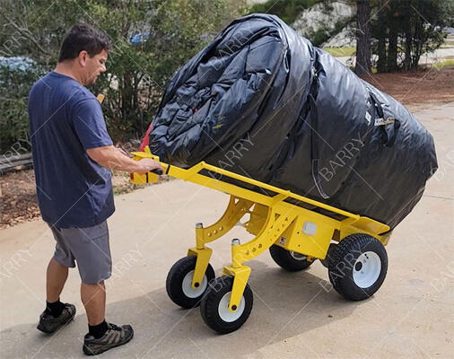 Elektryczny 4-kołowy ciężki wózek ręczny Dolly z kołkiem do podnoszenia nafalowych domów odbiłowych
