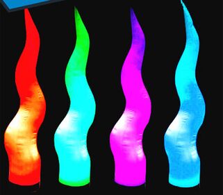 Sex Tube 8 Led Lighing Nadmuchiwana kolumna zmienia kolor dla Diaplay