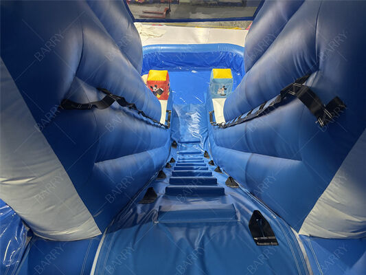 Nadmuchiwaną zjeżdżalnia z basenem dla dzieci "Commercial Blue Wave" z PVC do użytku domowego