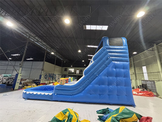 Nadmuchiwaną zjeżdżalnia z basenem dla dzieci "Commercial Blue Wave" z PVC do użytku domowego