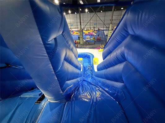 Nadmuchiwaną zjeżdżalnia z basenem dla dzieci "Commercial Blue Wave" z PVC do użytku domowego