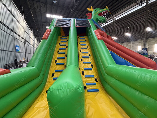 Komercyjny Dragon Inflatable Water Park, wieloślizgowy plac zabaw wodnych z dużym basenem dla parków rozrywki Festiwale