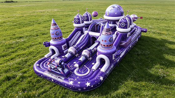 Nadmuchiwany plac zabaw dla astronautów kosmosu | Edukacyjny tematyczny park rozrywki ze zjeżdżalniami planetarnymi | Komercyjne PCV na imprezy rodzinne i zajęcia szkolne