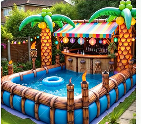 Tropikalny Tiki Płynny Bar Basenu Ultimate Backyard Luau Party Station