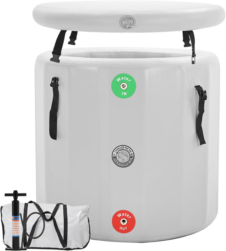 Okrągły przenośny basen wodny pływalna kąpiel z lodem PVC Drop Stitch Hot Tub z ręczną pompą i zestawem naprawy