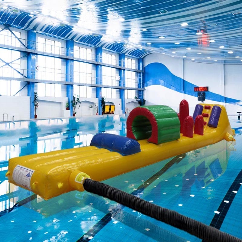 Pojedynczy przejazd 8m Junior Challenge Pool Float Napompowany Aqua Run Do basenu Bieganie