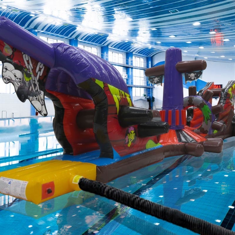 Zindywidualizowany 12,5M Ghost Ship Basen Płynny Blow Up Water Obstacle Course dla basenu