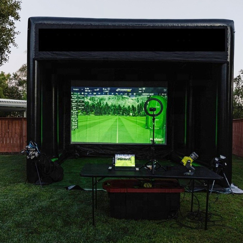 Zapełnione zewnętrznym treningiem golfowym uderzające klatki ekranu nafalowy namiot symulator golfa dla sportu