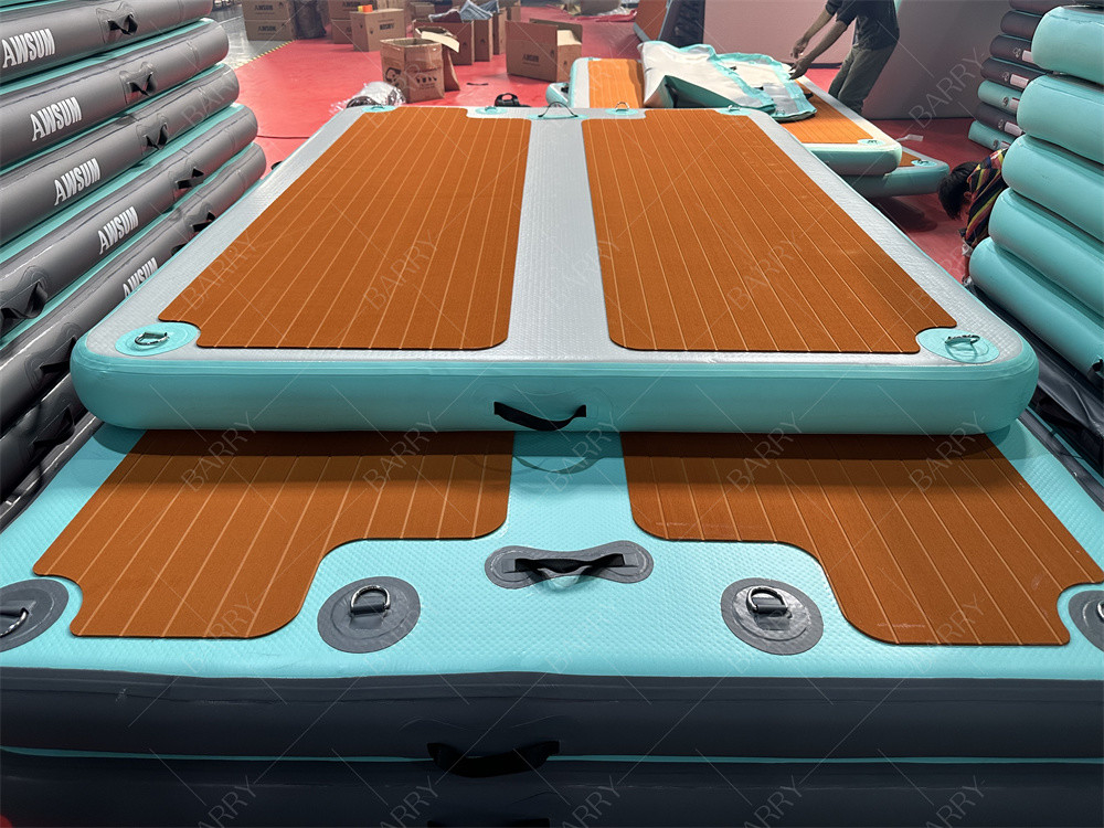 2.4×1.8×0.15m Dropstitch Nawierzchnia nawierzchniowa Łódź Jet Ski Dock Woda Pływający Matka Pływająca Wyspa