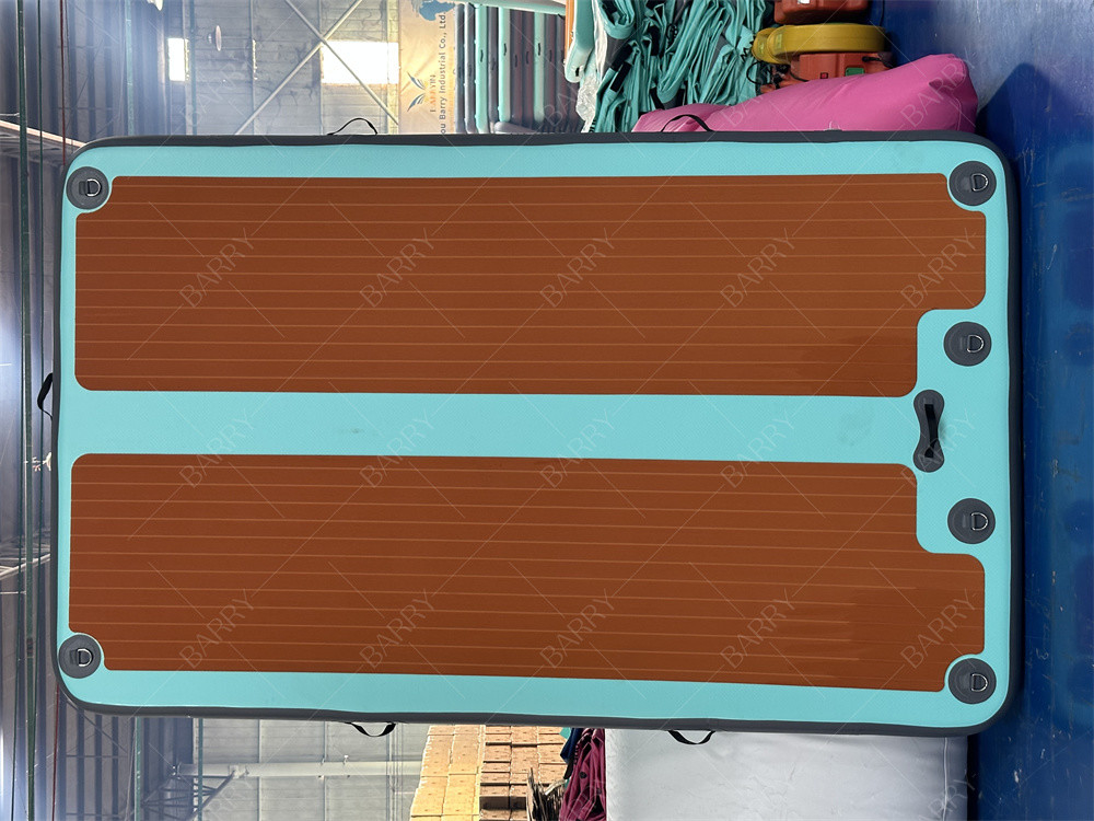 3×1.8x0.15m Mint Green Niepoślizgowy Stabilny Nadmuchany Platformy Rybackie Platformy Wodnej Jet Ski Dock