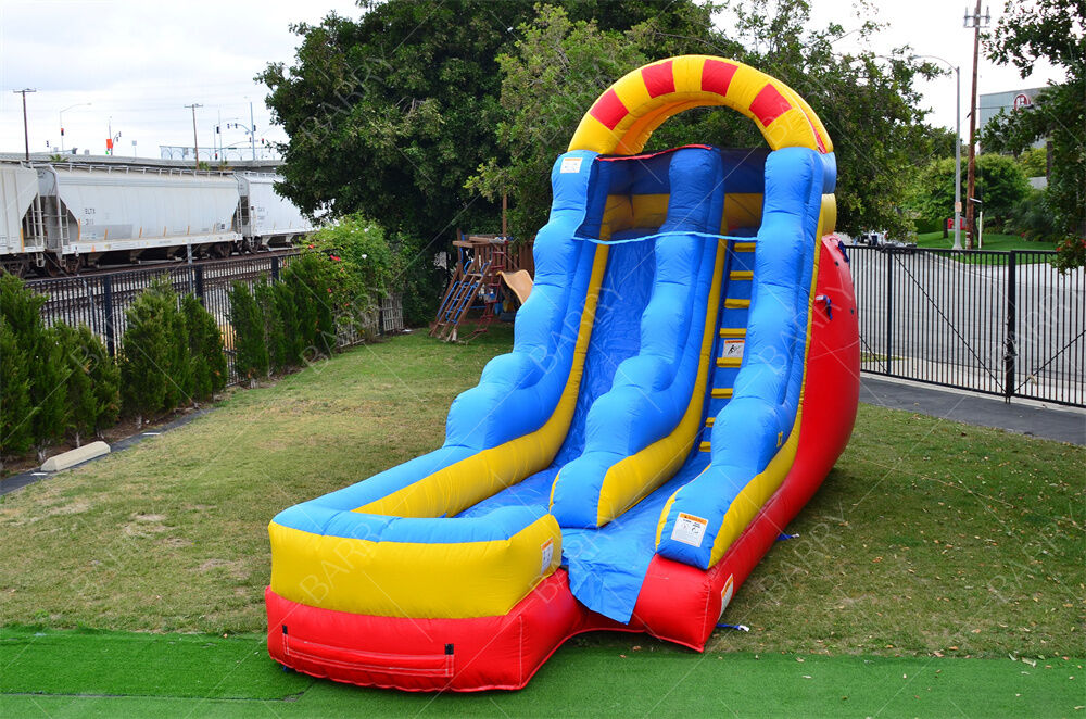 Komercyjny 15ft podwójny tobogan z dużym basenem Wodny tobogan dla dzieci