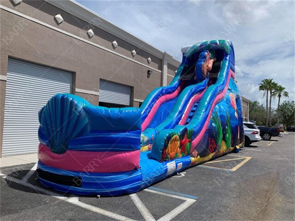 Mermaid Themed Inflatable Slide for Kids for Outdoor Play and Entertainment