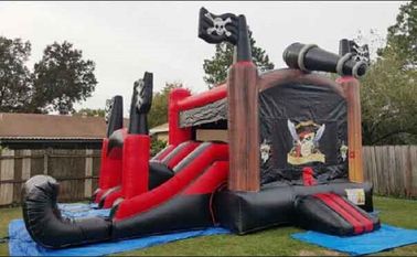Dostosowane Double Lane Pirate Inflatable Slide Jumping Bouncer Slide Combo