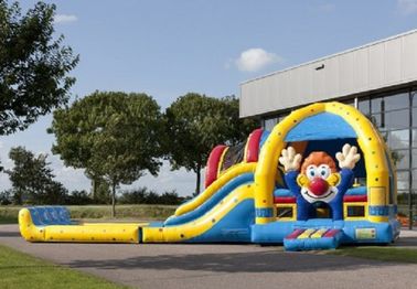 Komercyjne Clown Lovely Inflatable Combo ze zjeżdżalnią i basenem