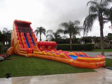 30 stóp Tall Orange nadmuchiwane dorosłych slajdów wody Cool Water Park Slide