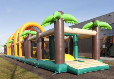 35m Jungle Obstacle Course Temat Inflatable Floating Obstacle Course Z trudnopalnością